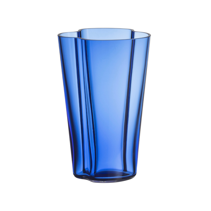 iittala Alvar Aalto Ultramarine Blue Vase 8.75"
