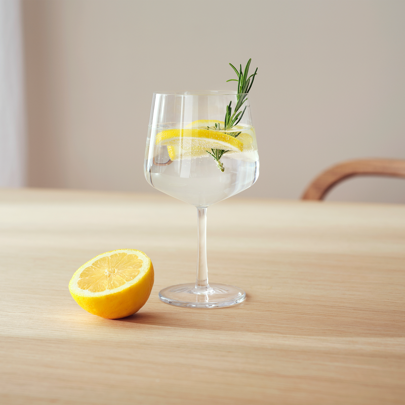 iittala Essence Cocktail Glass filled with lemon cocktail