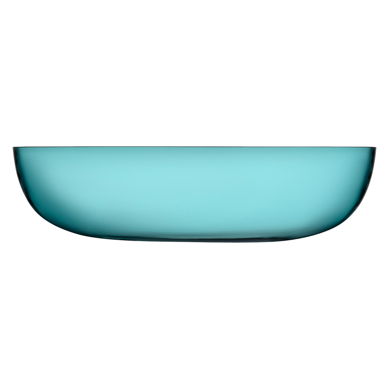 iittala Raami Sea Blue Glass Serving Bowl
