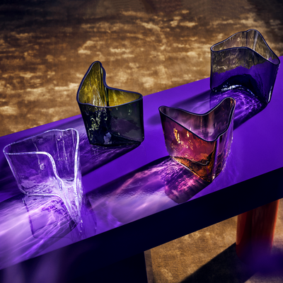 assorted iittala Alvar Aalto Limited Edition Vases on purple tabletop