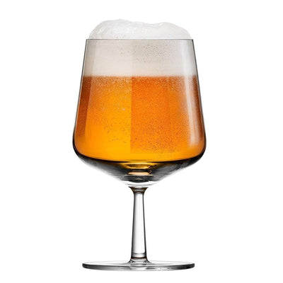 iittala Essence Beer Glass full of beer with foam on top