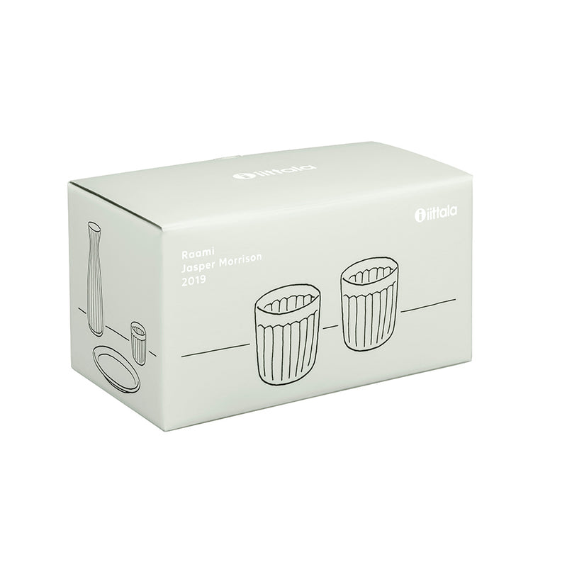 iittala Raami Clear Tumbler set of two mint green gift box