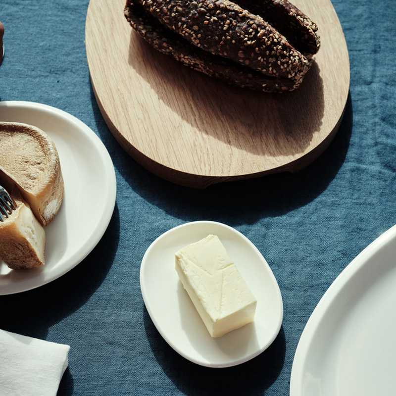 Block of butter on raami small plate