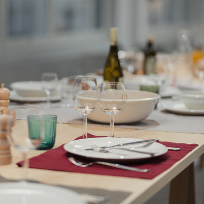 Table filled with iittala dinnerware