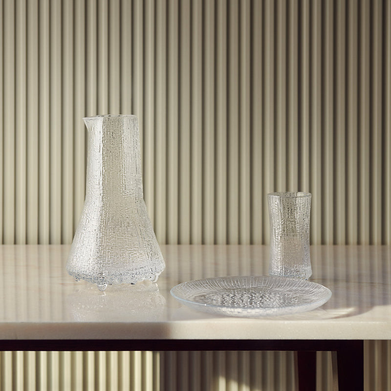 Grouping of Ultima Thule glassware on tabletop