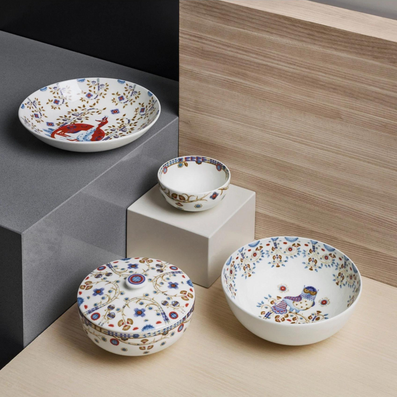 Four Taika White porcelain bowls