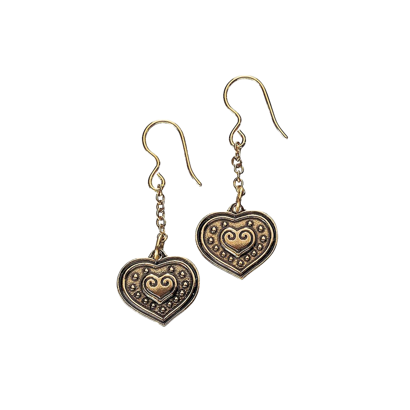 Kalevala Eura Heart Bronze Earrings