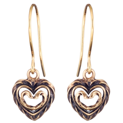 Kalevala Heart of the House Bronze Earrings