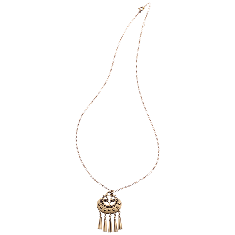 Kalevala Moon Goddess Bronze Necklace