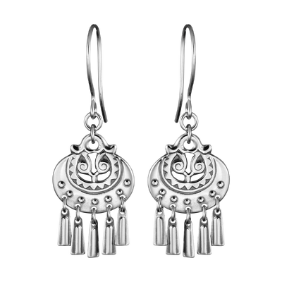 Kalevala Moon Goddess Silver Earrings