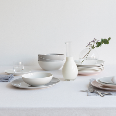 Pentik Kallio Grey dinnerware grouping