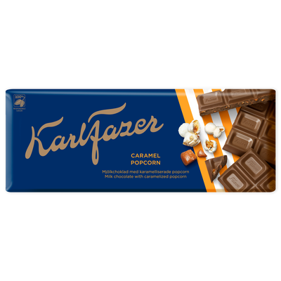 Fazer Milk Chocolate Caramel Popcorn Bar (200g)