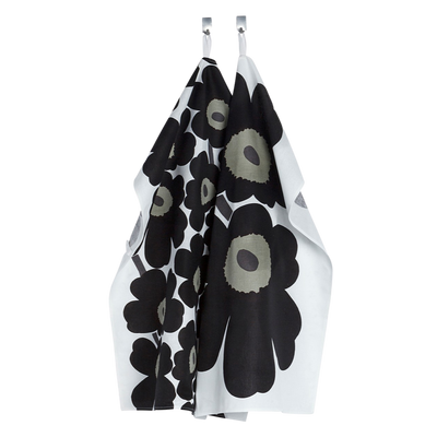 Marimekko Unikko Kitchen Towels Set of 2, white/black