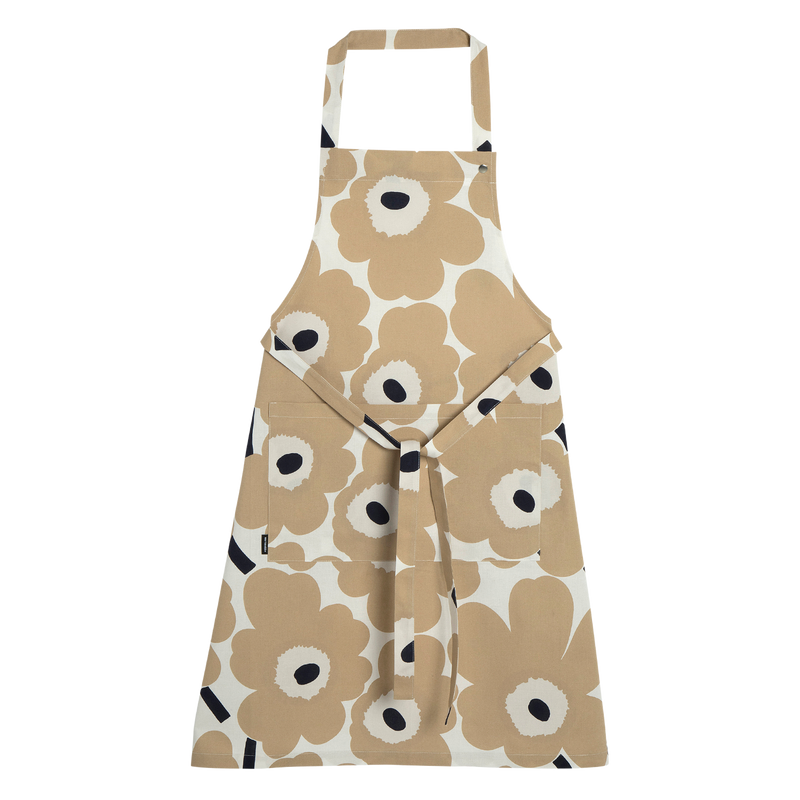 Marimekko Unikko Apron, white/beige/blue