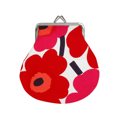 Marimekko Unikko Small Coin Purse, white/red