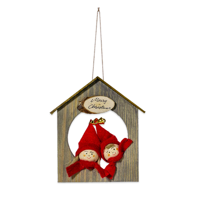 House Mobile with Merry Christmas Sign