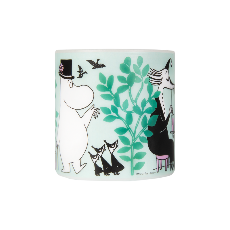 back side of Muurla Moomin Day Garden Candle