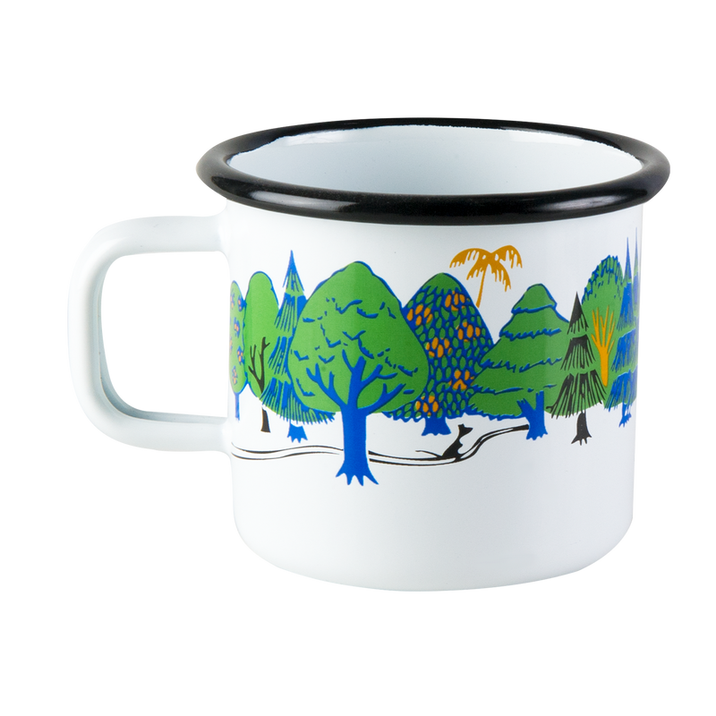 Back side of Muurla Moomin Enamel Mug Moominvalley