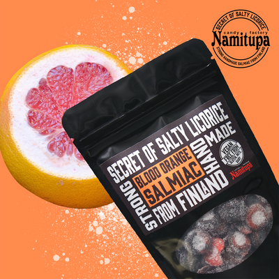 Namitupa Blood Orange Salmiac with blood orange emphasis