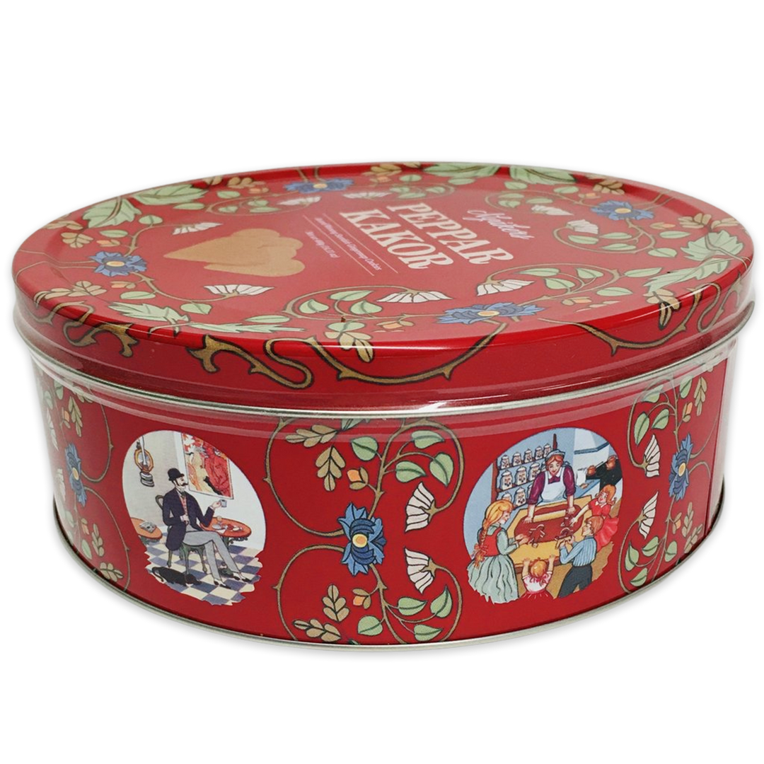 Nyakers Swedish Gingersnap Cookie Tin Red (400g) – Touch of Finland
