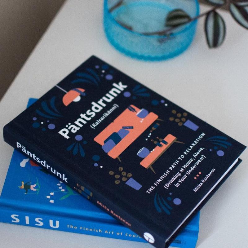 Finnish books on bed table