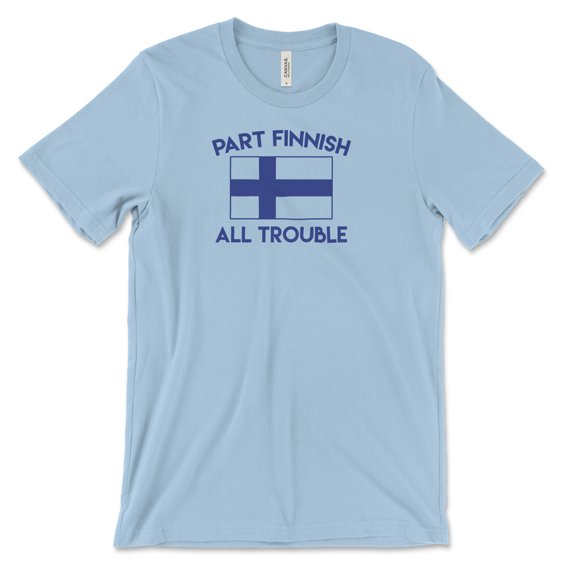 Part Finnish All Trouble T-Shirt, Light Blue