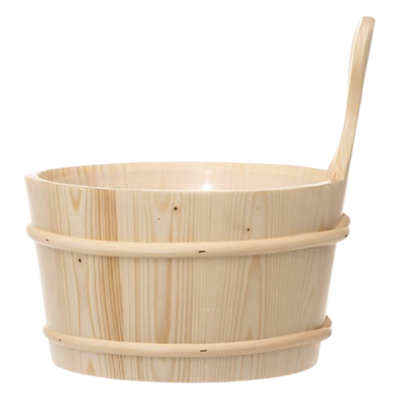 Pinetta Natural Wood Sauna Bucket - 4 Liter