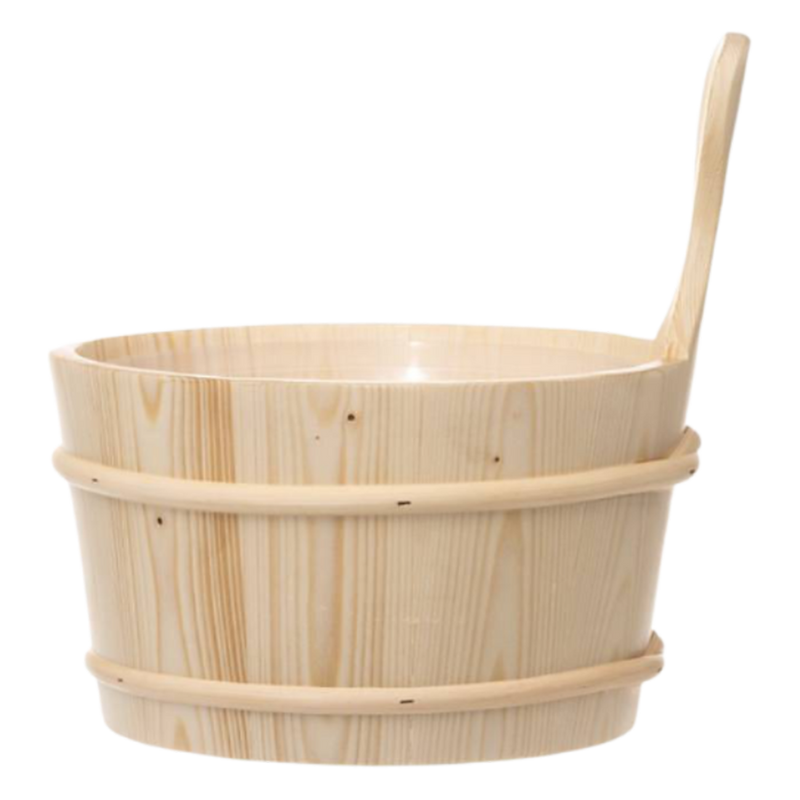 Pinetta Natural Wood Sauna Bucket - 4 Liter