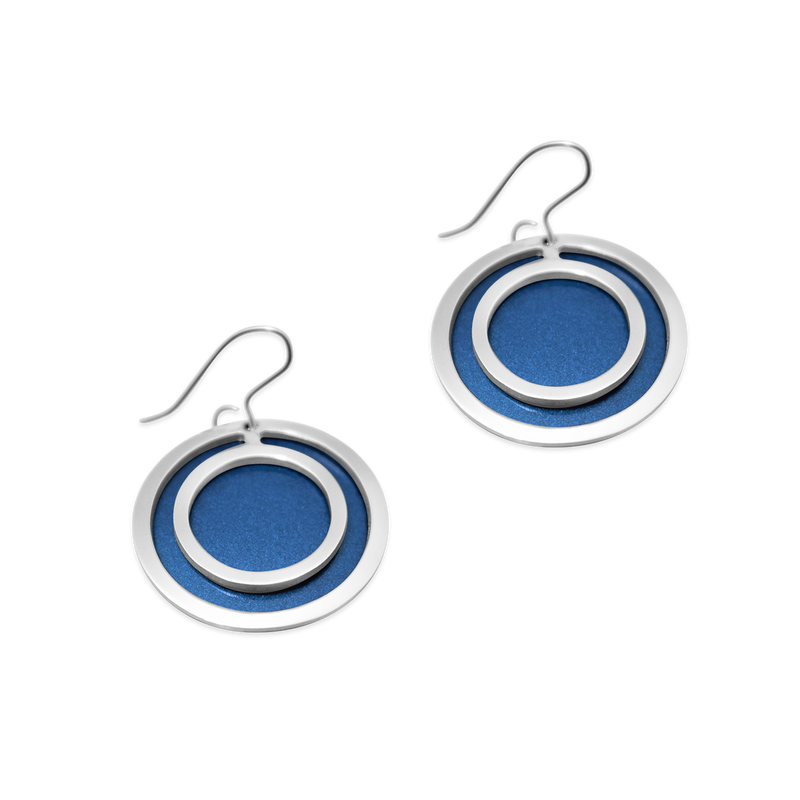 Pohjolan Helmi - Circle Earrings, Summer Turquoise