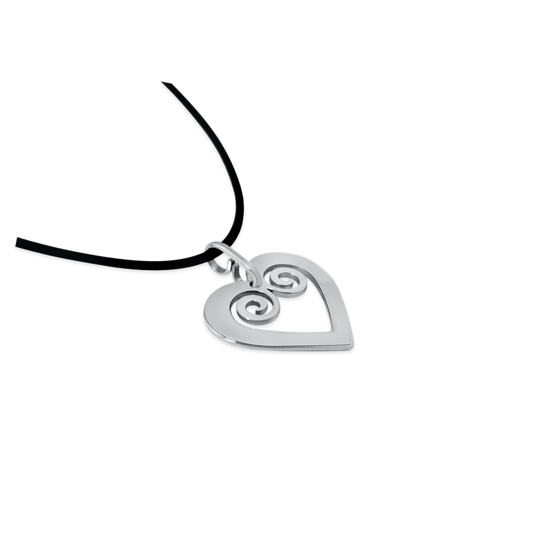 Pohjolan Helmi - Curved Heart Necklace