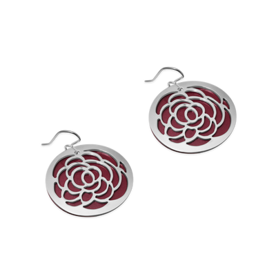 Pohjolan Helmi - Rose Earrings, Diamant Fuschia