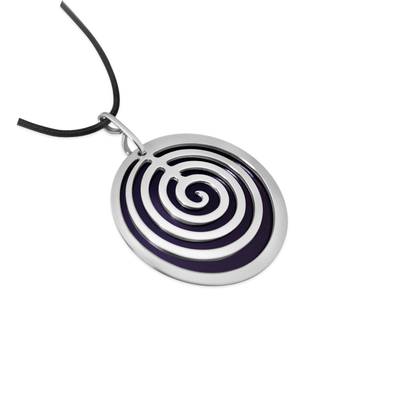 Pohjolan Helmi - Round Spiral Necklace, Midnight Blue