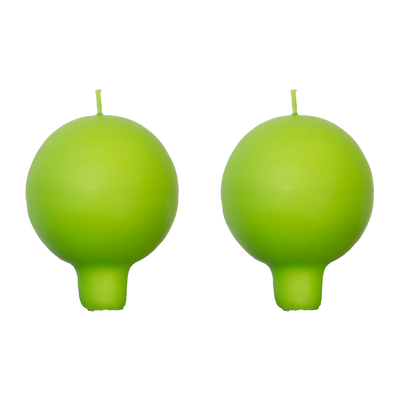 Finnish Footed Ball Candle Lime (Set of 2)