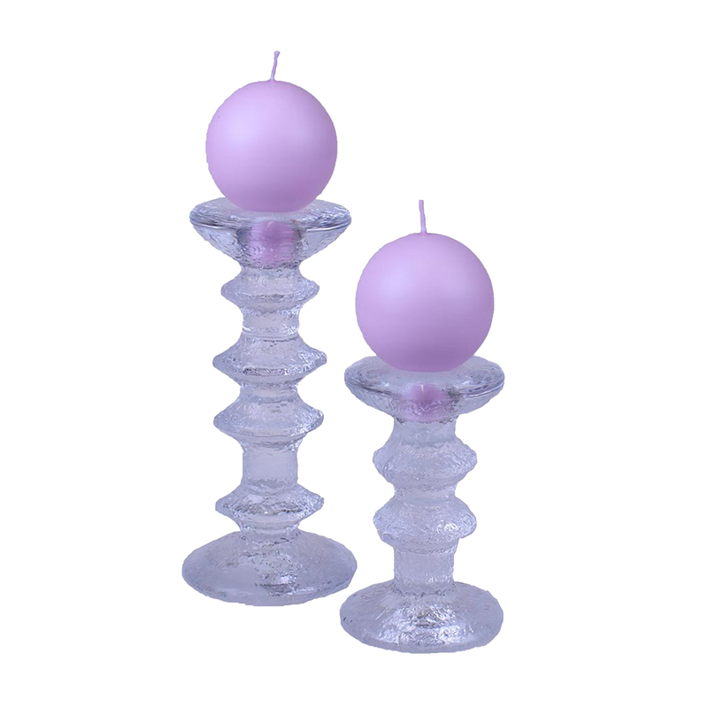 Finnish Footed Ball Candle Lilac in Festivo