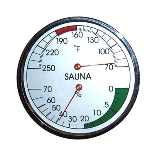 Sauna Thermometer & Hygrometer - Chrome 4"