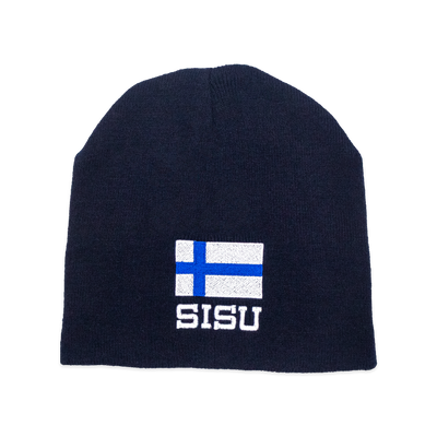 Sisu Finnish Beanie Hat, Navy