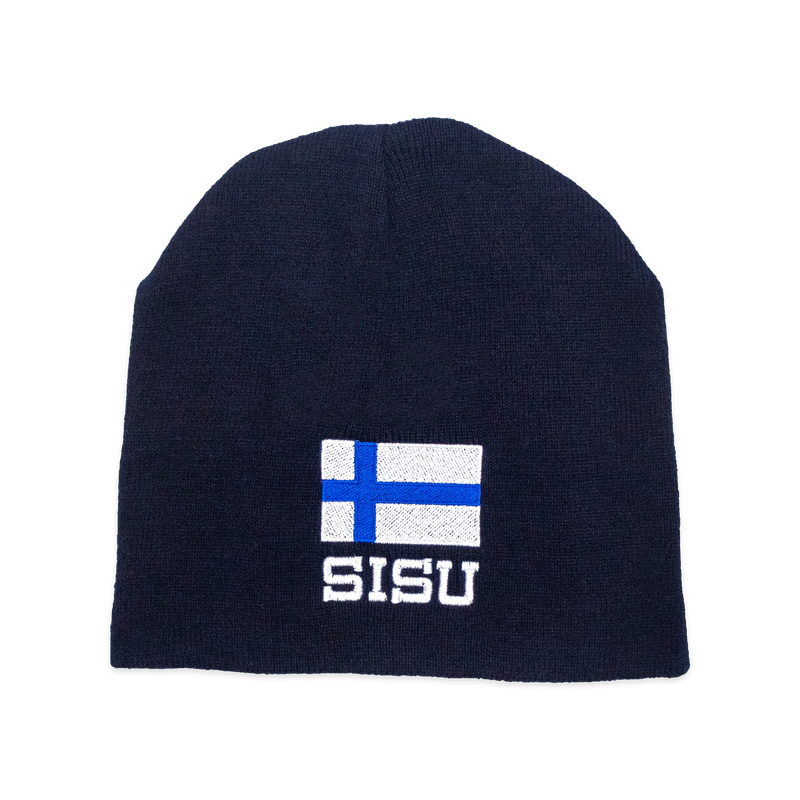 Sisu Finnish Beanie Hat, Navy