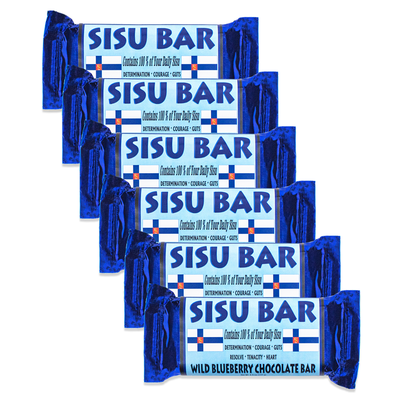 Sisu Wild Blueberry Chocolate Bar, 6 Pack