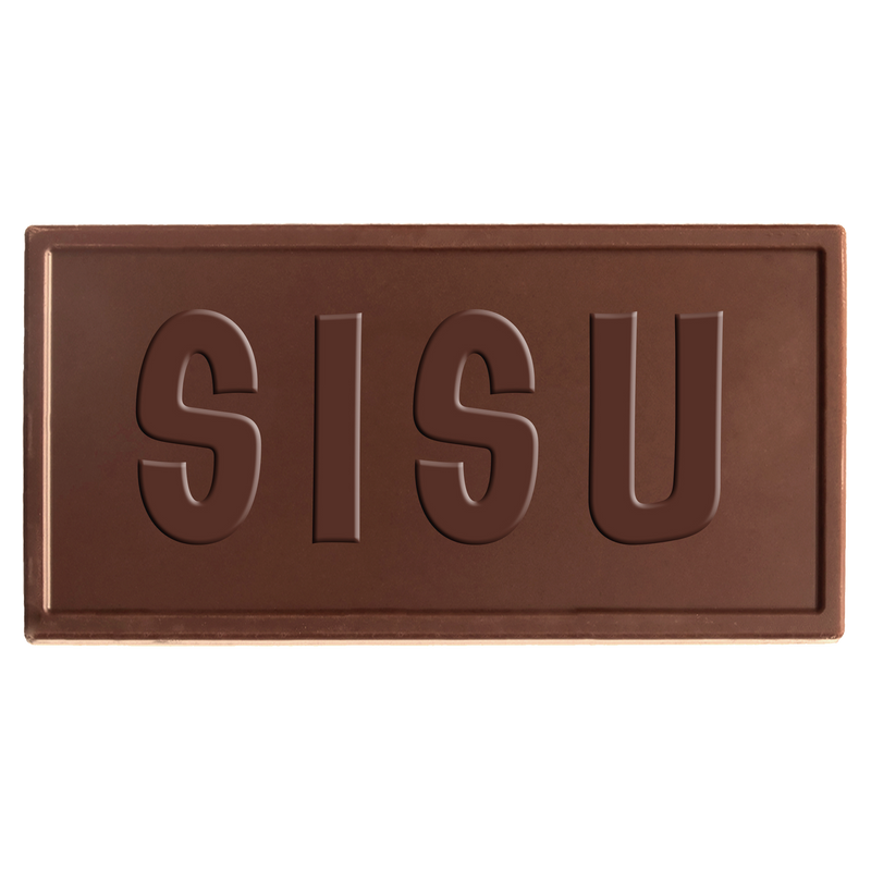 unwrapped Sisu Snacks Milk Chocolate with caramel bar