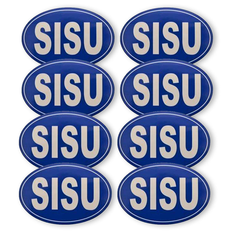 Bumper Sticker Oval Sisu, 8 Pack