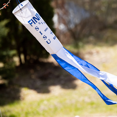 Finnish SISU Windsock 24" blowing in wind