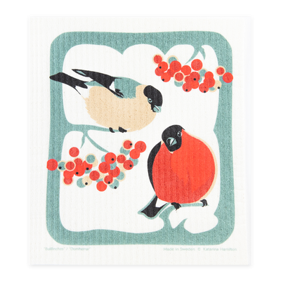 Swedish Dishcloth - Bullfinches