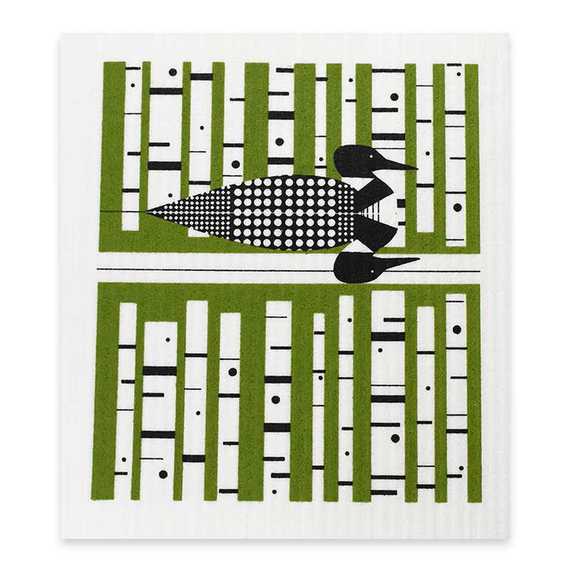 Swedish Dishcloth - Green Loon