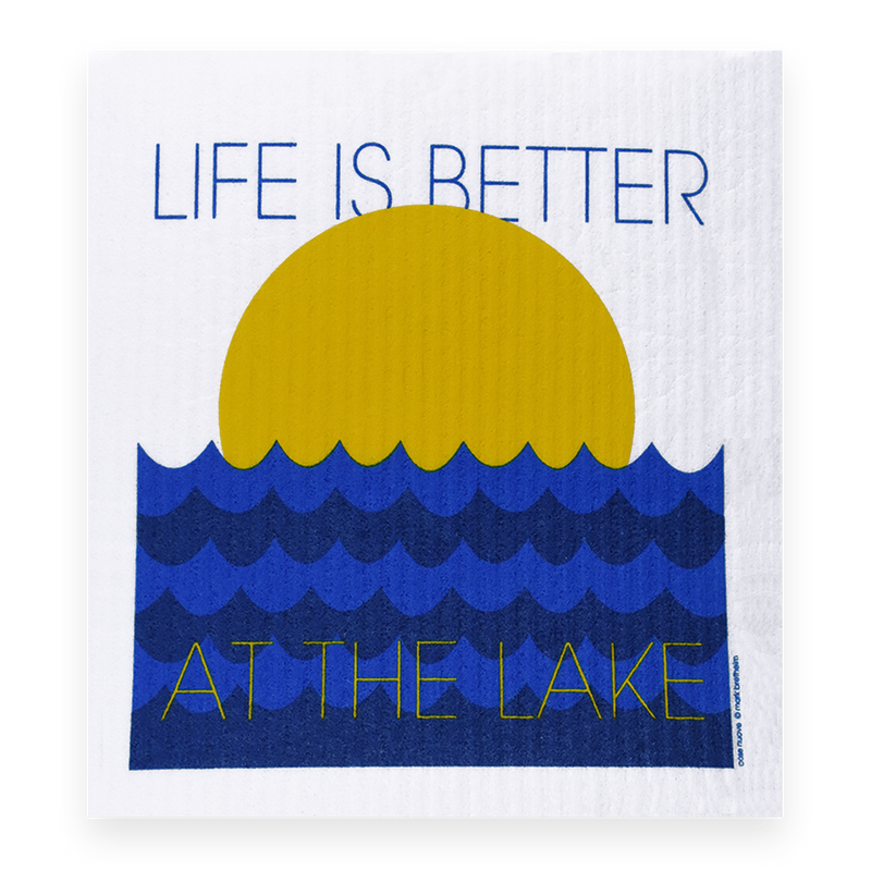 Swedish Dishcloth - Life is Better at the Lake