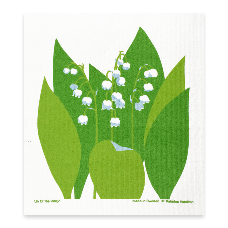 Swedish Dishcloth - Lily of the Valley