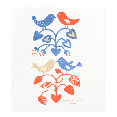 Swedish Dishcloth - Bluebirds on a Wire – Touch of Finland