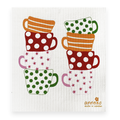 Swedish Dishcloth - Colorful Mugs