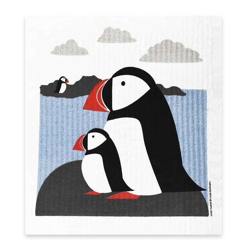 Swedish Dishcloth - Puffins