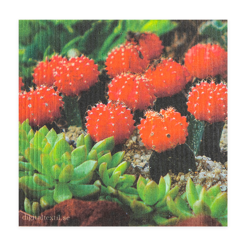 Swedish Dishcloth - Red Cactus
