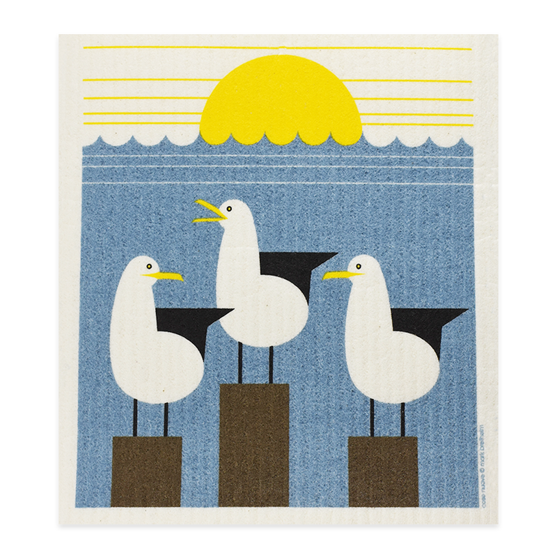 Swedish Dishcloth - Seagulls